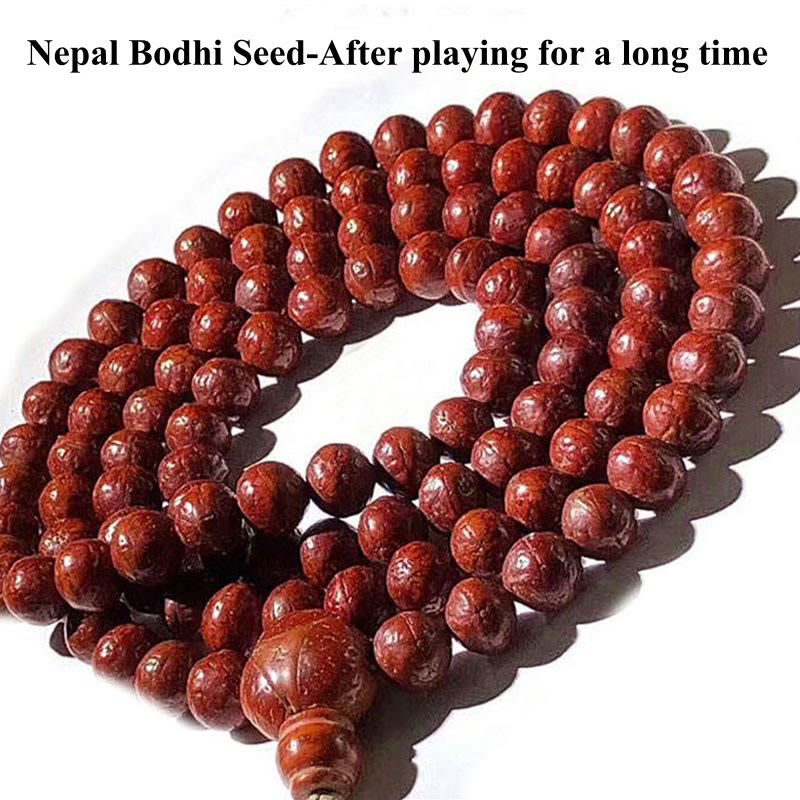 Nimara Ritual 108 Mala Beads Nepal Bodhi Seed Luck Wealth Tassel Bracelet