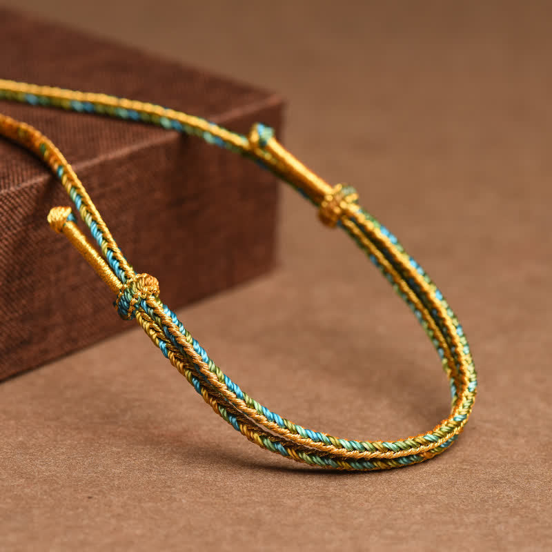 Nimara Ritual Colorful String Copper Wealth Necklace Pendant