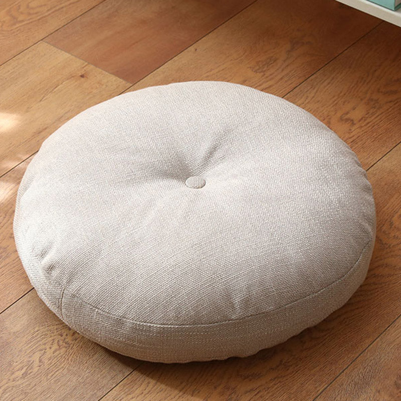 Nimara Ritual Lotus Simple Pattern Linen Meditation Seat Cushion Home Living Room Decoration