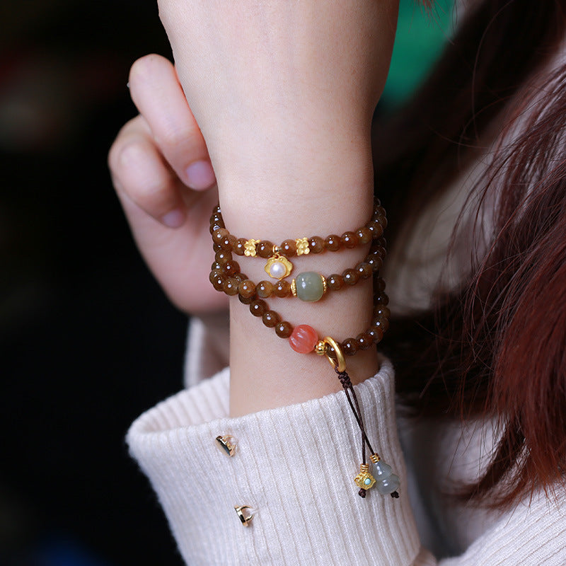 Nimara Ritual Jade Butterfly Gourd Prosperity Luck Bracelet Necklace