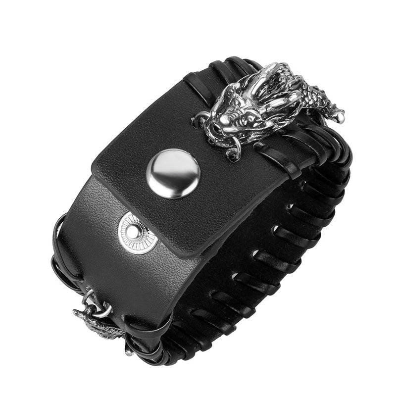 Nimara Ritual Dragon Leather Protection Weave Bracelet