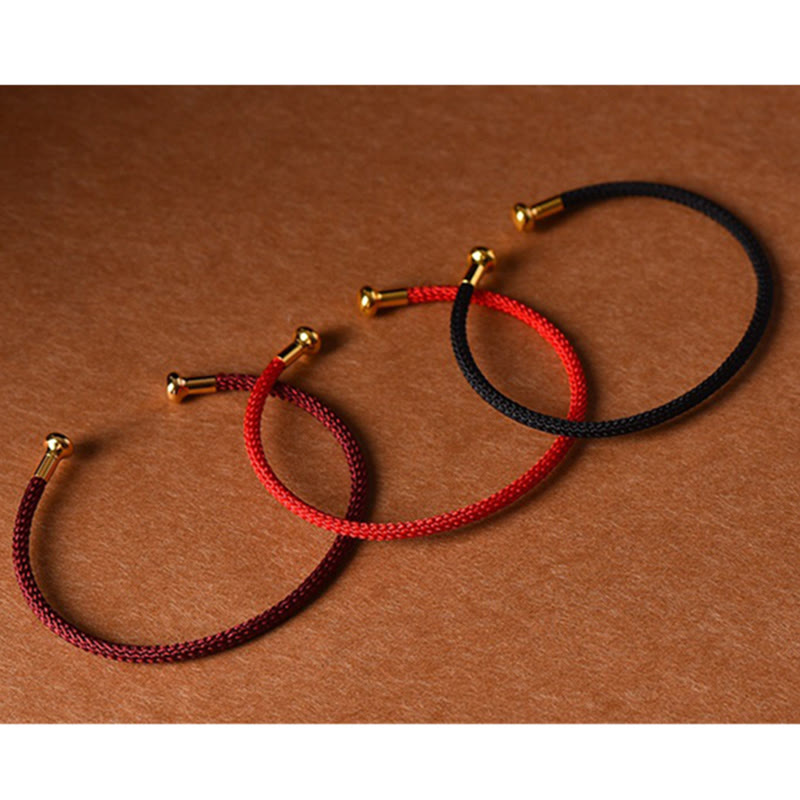 Nimara Ritual Simple Design Handmade Luck Braid String Cuff Bracelet