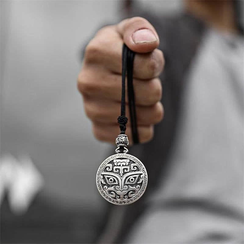 Nimara Ritual Lucky FengShui Mythological Creature Taotie Wealth Necklace Pendant