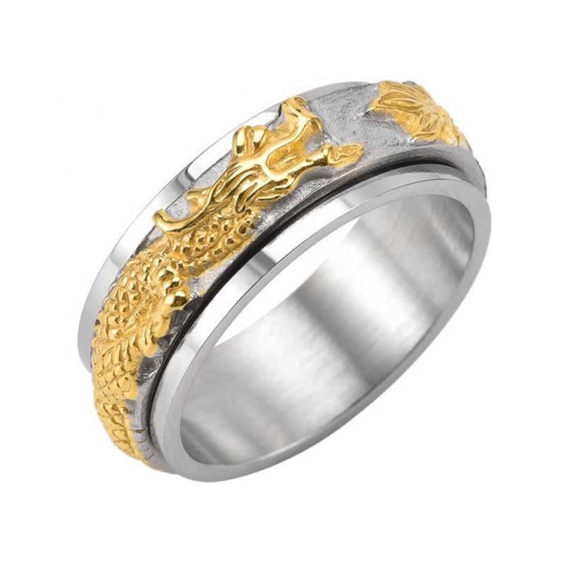Nimara Ritual Dragon Titanium Steel Stimulation Rotatable Ring