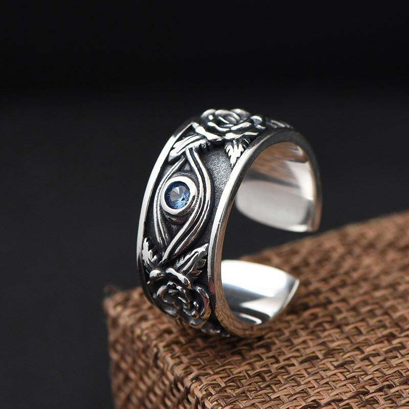 Nimara Ritual Eye Of Horus Crystal Protection Adjustable Ring
