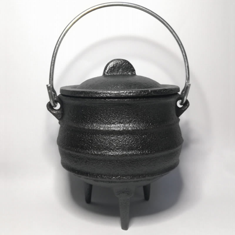 Nimara Ritual Cast Iron Cauldron Prayer Altar Burning Holder Incense Sage Smudging Rituals Use Items