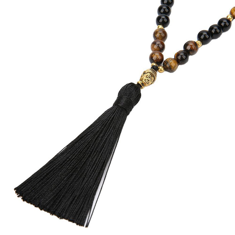 Nimara Ritual Tibetan Green Jasper Protection Mala Bracelet