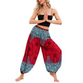 Nimara Ritual Loose Circle-shaped Flowers Pattern Harem Trousers Women's Yoga Pants