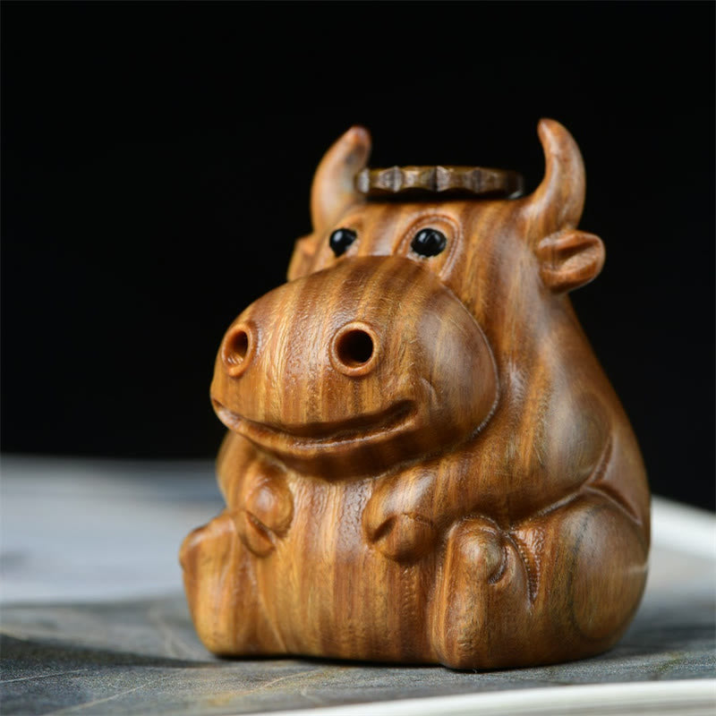 Nimara Ritual Green Sandalwood Cute Calf Pattern Meditation Backflow Incense Burner Decoration