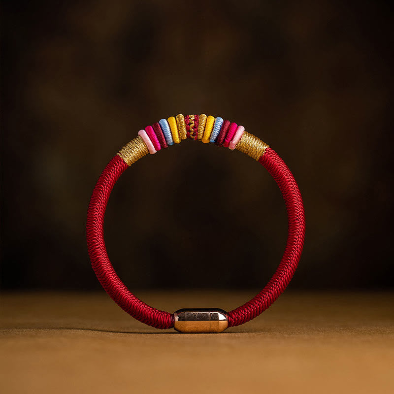 Nimara Ritual Tibetan Handmade King Kong Knot Protection Magnetic Buckle Braided Bracelet