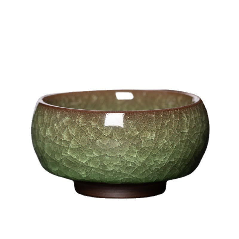 Nimara Ritual Chinese Green Ice Crack Design Jianzhan Kiln Change Porcelain Teacup Kung Fu Tea Cup