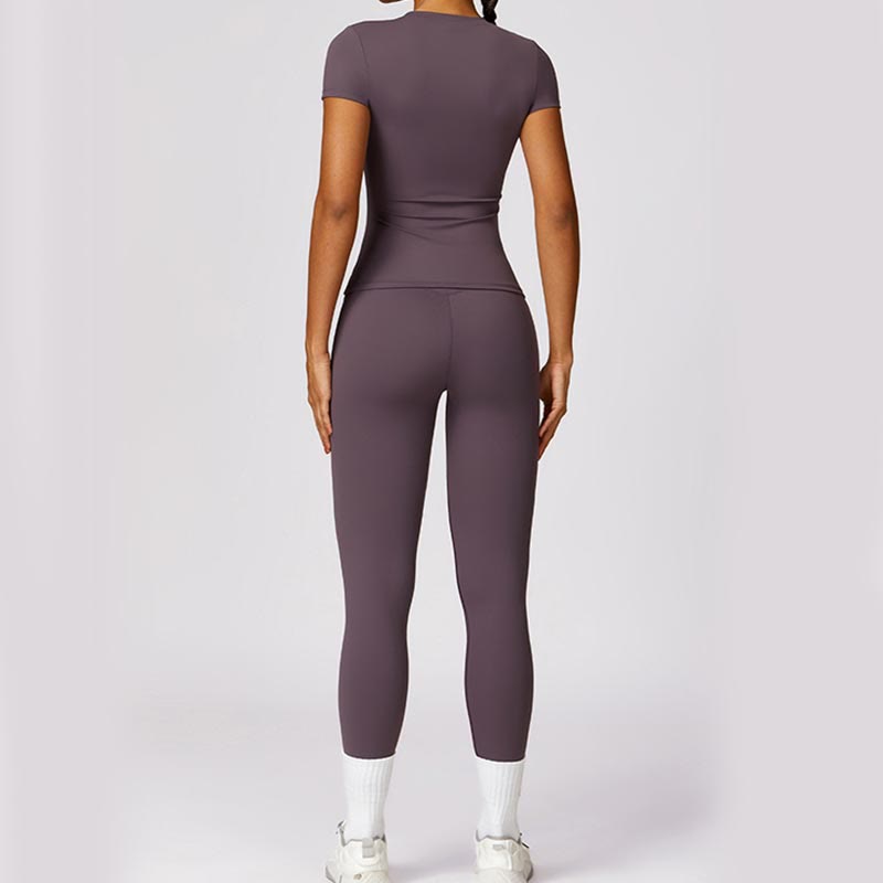 Nimara Ritual Women Short Sleeve T-Shirt Top High Waist Leggings Pants For Sports Yoga
