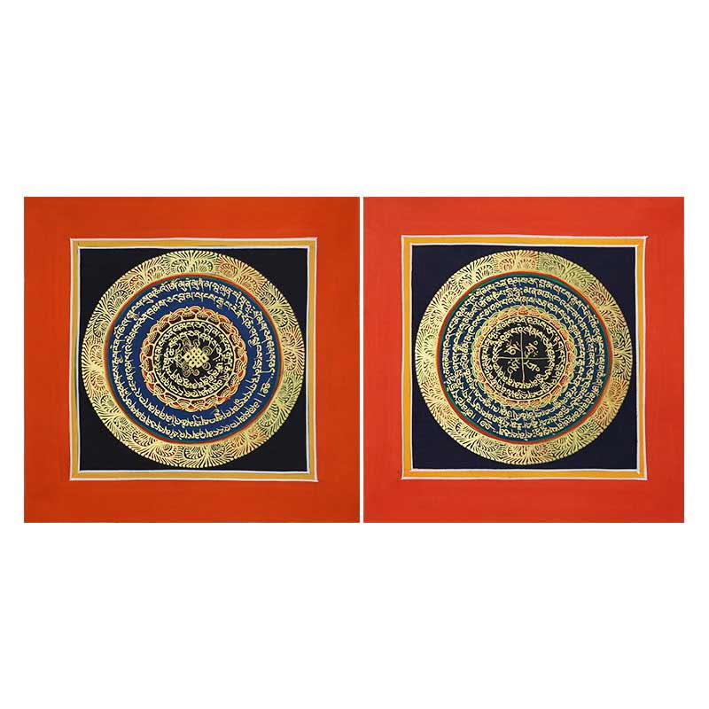 Nimara Ritual Tibetan Handmade Thangka Painting Spiritual Blessing Blind Box Random Color Pattern