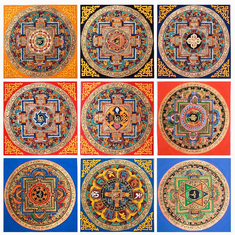 Nimara Ritual Tibetan Handmade Thangka Painting Blessing Thangka Blind Box Random Color Pattern