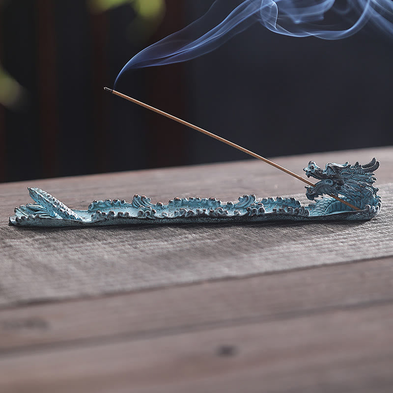 Nimara Ritual Auspicious Dragon Strength Alloy Incense Burner Decoration