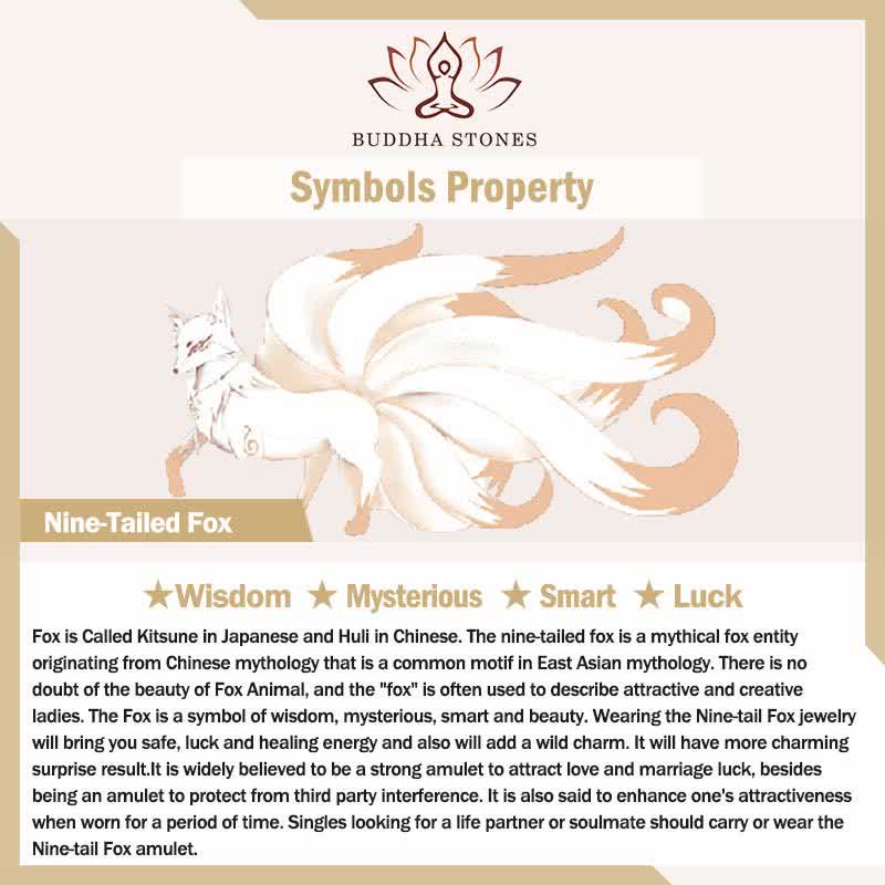 Nimara Ritual Hetian Cyan Jade Nine Tailed Fox Luck Necklace String Pendant