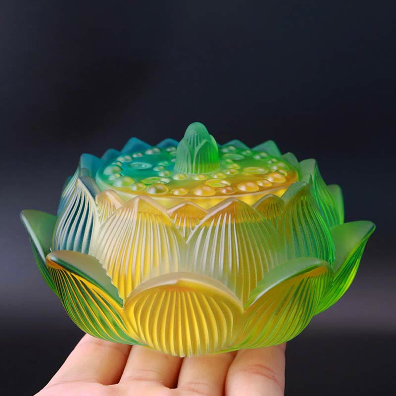 Nimara Ritual Lotus Liuli Crystal Healing Meditation Incense Burner