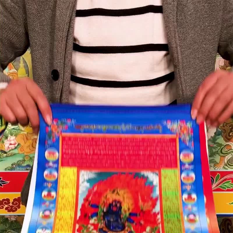 Nimara Ritual Tibetan 10 Colors Windhorse Buddha Healing Auspicious Outdoor Prayer Flag
