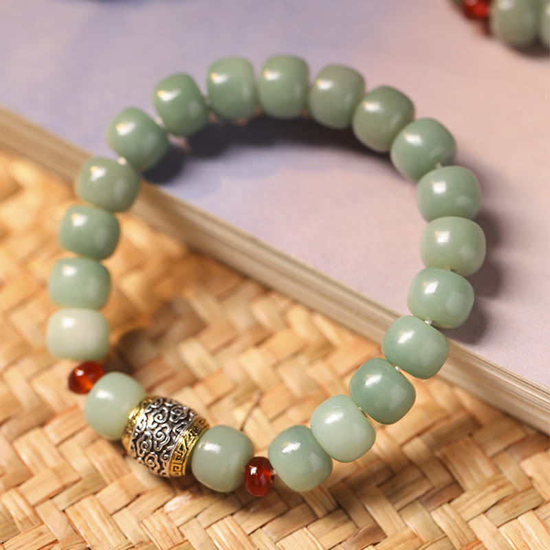Nimara Ritual Bodhi Seed Auspicious Cloud Fu Character Bead Peace Bracelet