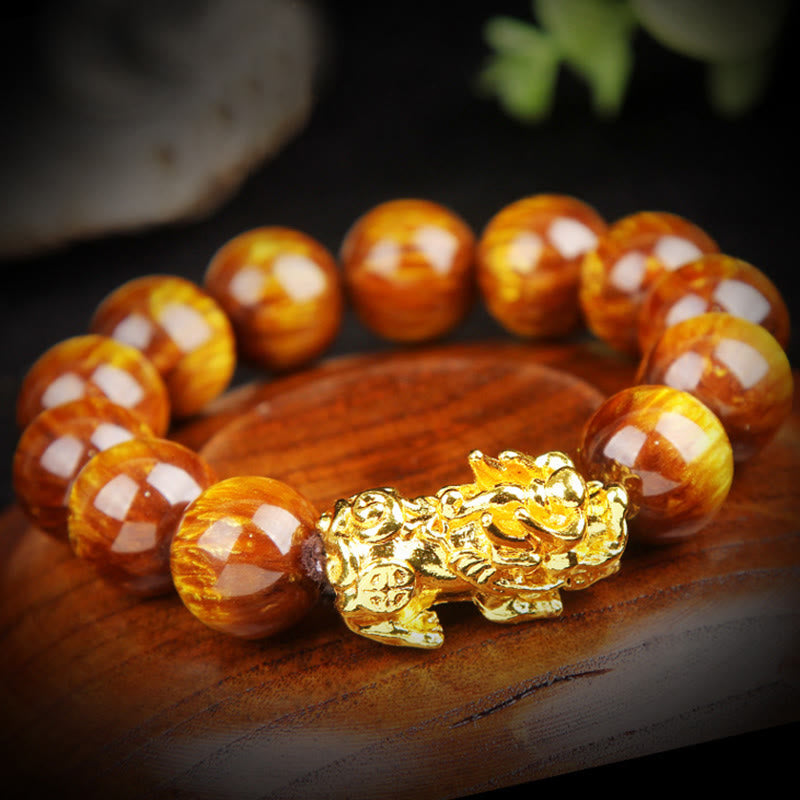 Nimara Ritual Lucky Golden Tiger Eye Abundant Pixiu Bracelet