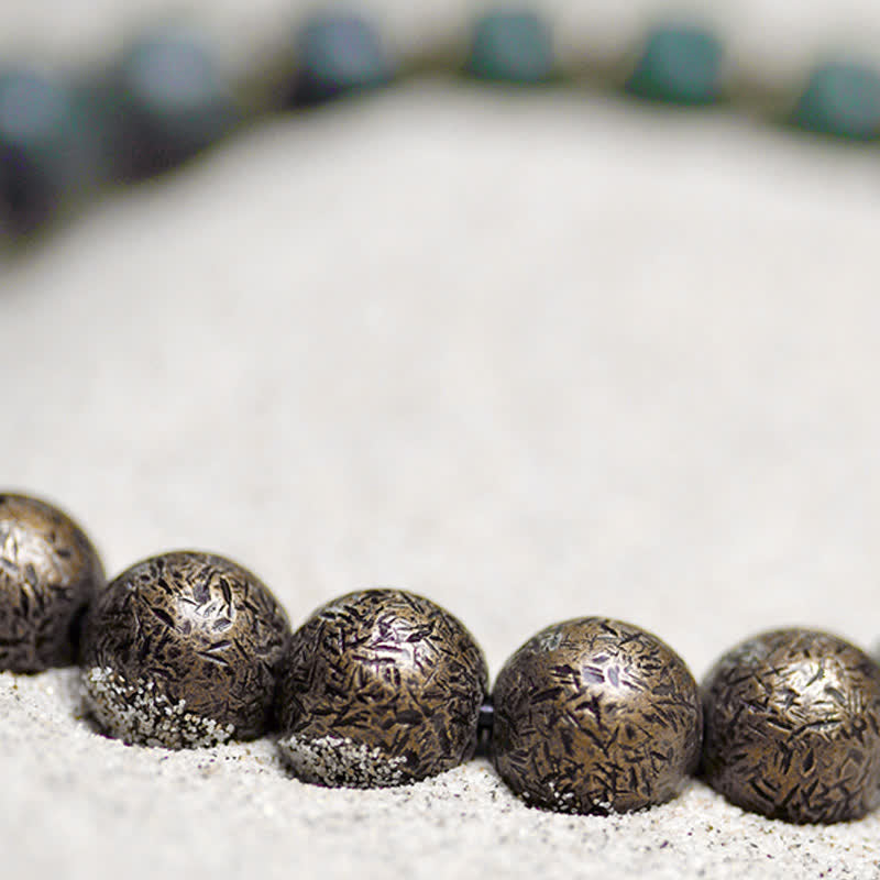 Nimara Ritual Tibetan Cyan Bodhi Seed Copper Success Bracelet