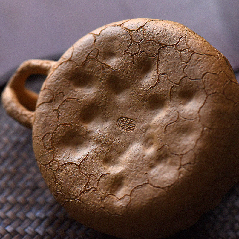 Nimara Ritual Handmade Vintage Tree Texture Purple Clay Kung Fu Teapot 220ml