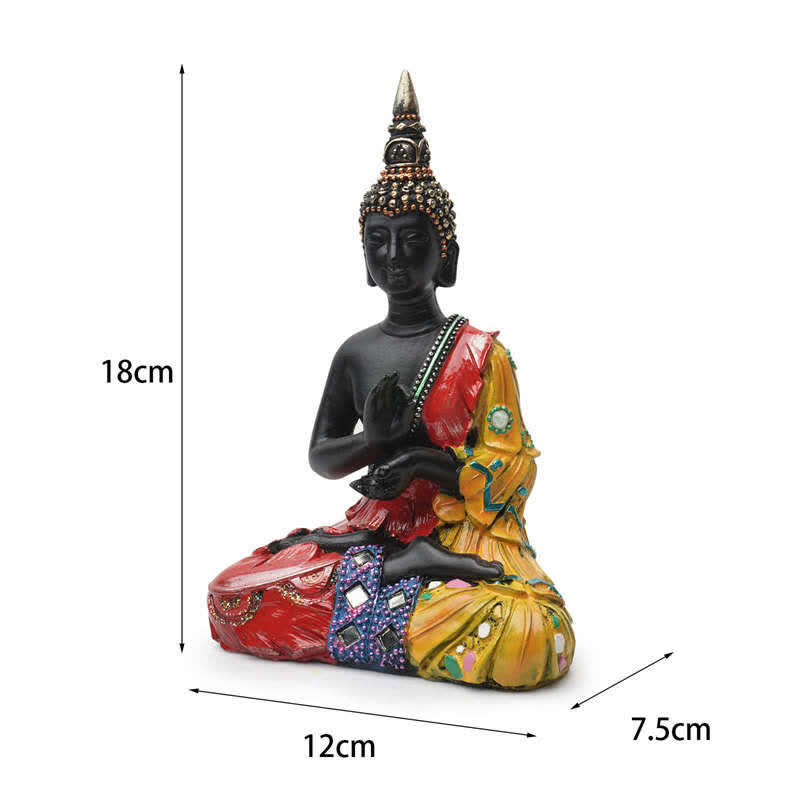 Nimara Ritual Thai Buddha Serenity Resin Statue Decoration