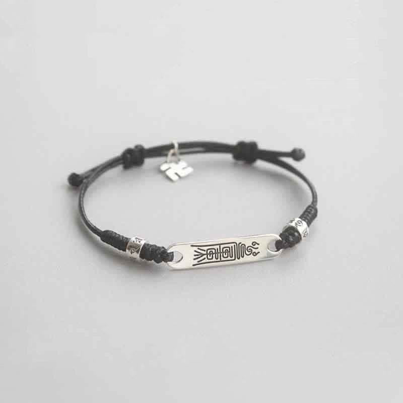 Nimara Ritual 925 Sterling Silver Red String Luck Strength Braid Bracelet