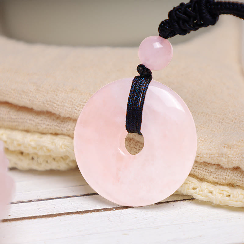 Nimara Ritual Lucky Coin Pendant Healing Crystal Gemstone Necklace