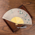 Nimara Ritual Jasmine Lotus Begonia Flowers Handheld Bamboo Folding Fan