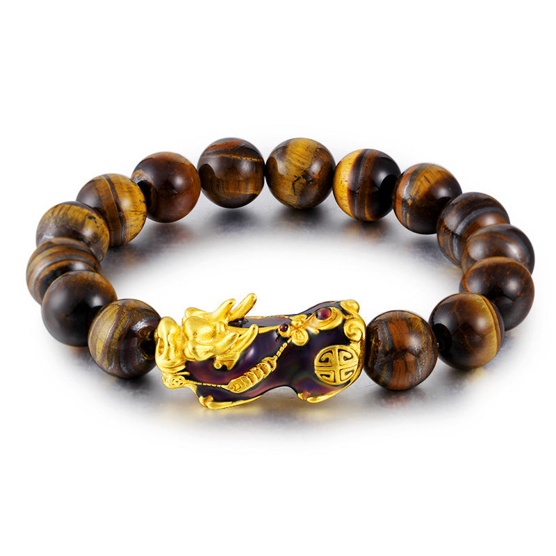 Nimara Ritual Tibetan Handcrafted Tiger Eye Feng Shui Bracelet