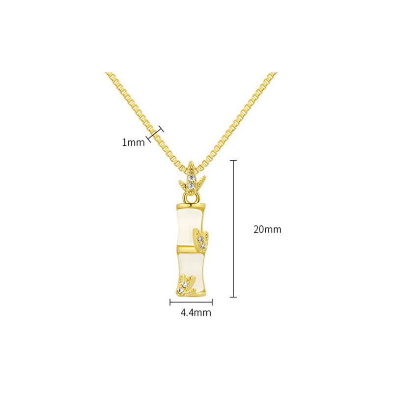 Nimara Ritual Chalcedony Bamboo Pattern Harmony Necklace Pendant