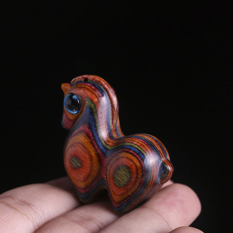 Nimara Ritual Small Leaf Red Sandalwood Green Sandalwood Lucky Mini Horse Protection Decoration