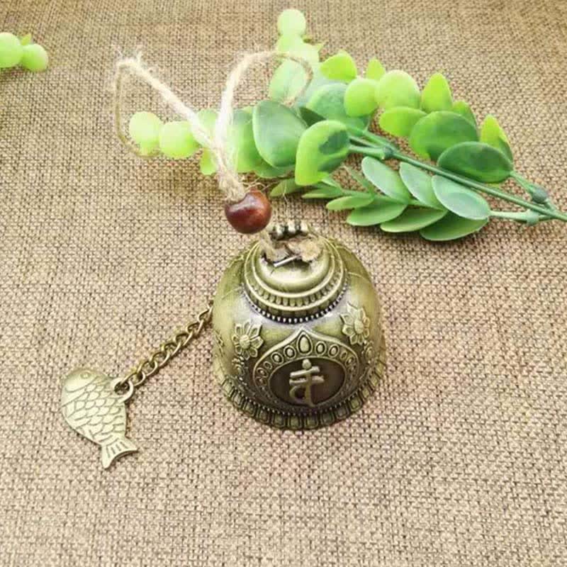 Nimara Ritual Feng Shui Buddha Koi Fish Dragon Elephant Wind Chime Bell Luck Wall Hanging Decoration
