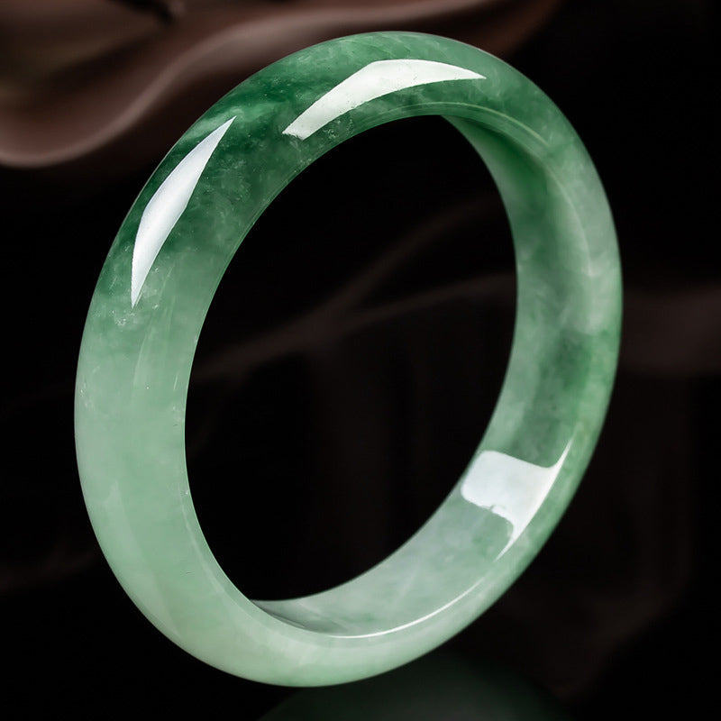 Nimara Ritual Natural Jade Fortune Blessing Bangle Bracelet