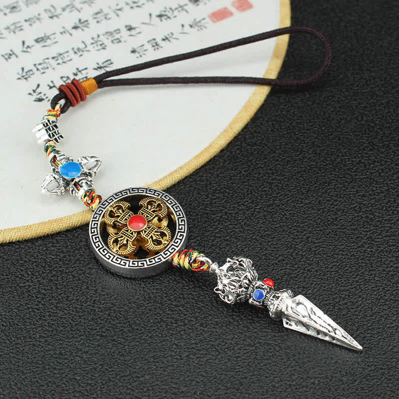 Nimara Ritual Tibet Om Mani Padme Hum Vajra Dorje Spiritual Car Hanging Decoration