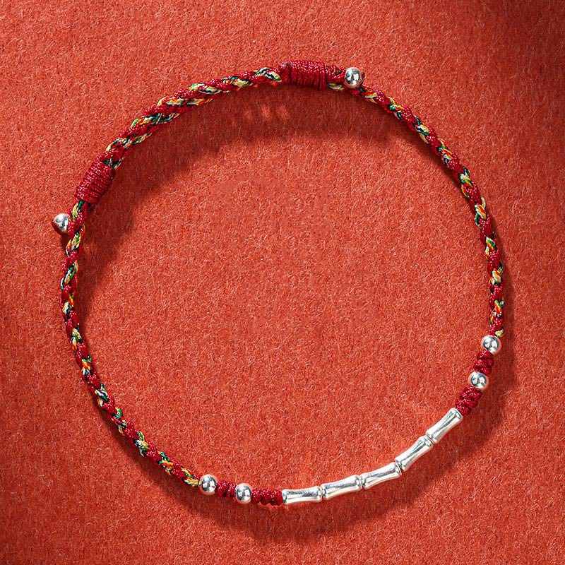 Nimara Ritual Tibet Handmade Multicolored Bamboo Protection Braided String Bracelet