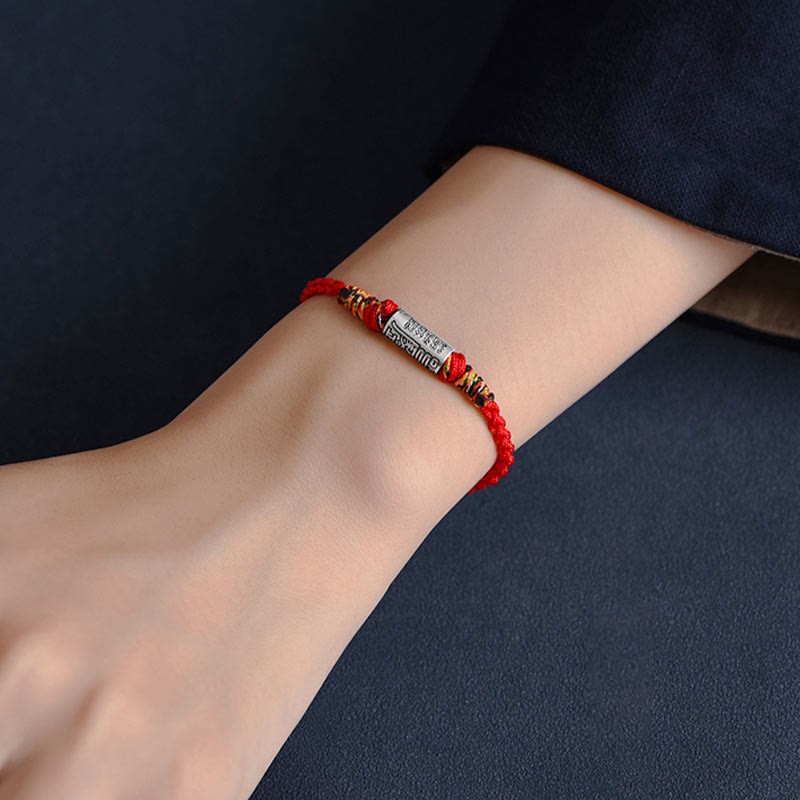 Nimara Ritual Handcrafted 925 Sterling Silver Everything Goes Well Design Protection Strength Bracelet Anklet