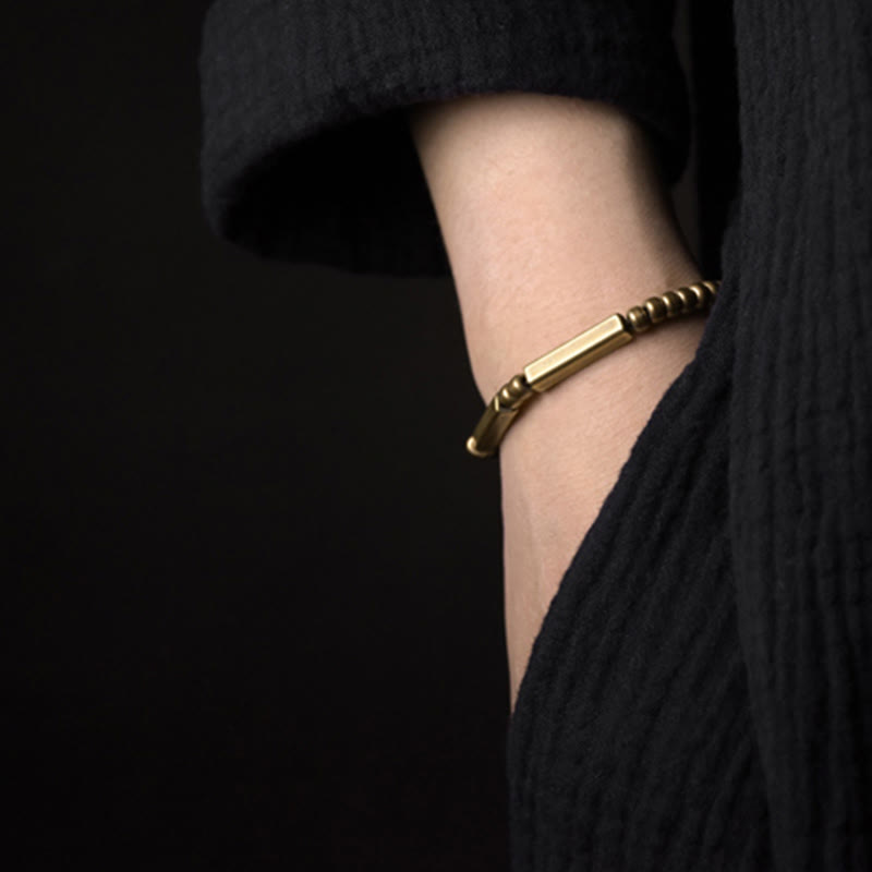 Nimara Ritual Tibetan Simple Design Copper Wealth Luck Bracelet