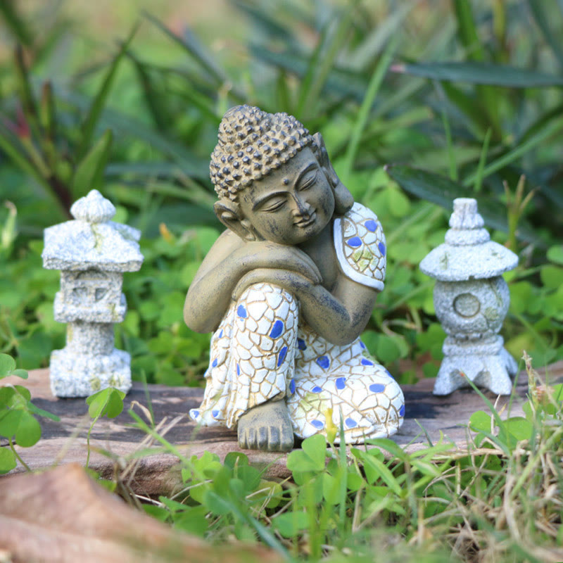 Nimara Ritual Meditating Zen Buddha Serenity Resin Statue Figurine Home Decoration