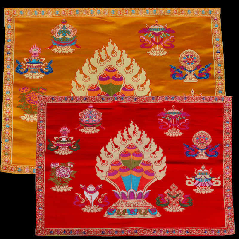 Nimara Ritual Prayer Altar Mat Healing Meditation 8 Auspicious Symbols Mat