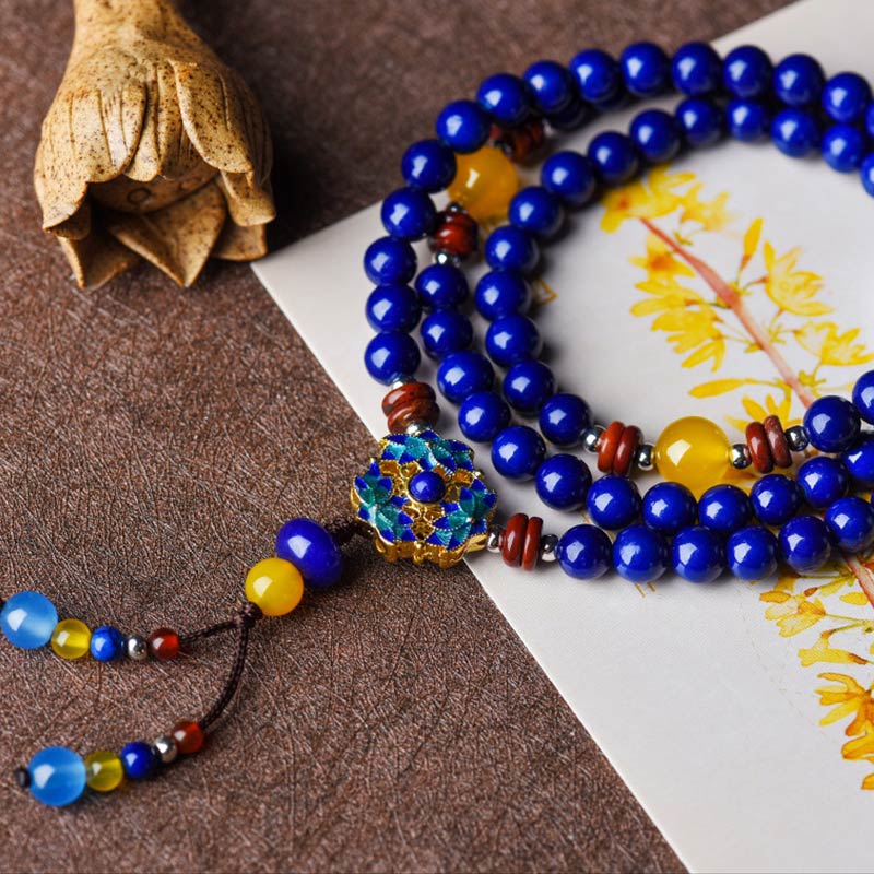 Nimara Ritual Lazurite Yellow Agate Positive Bracelet