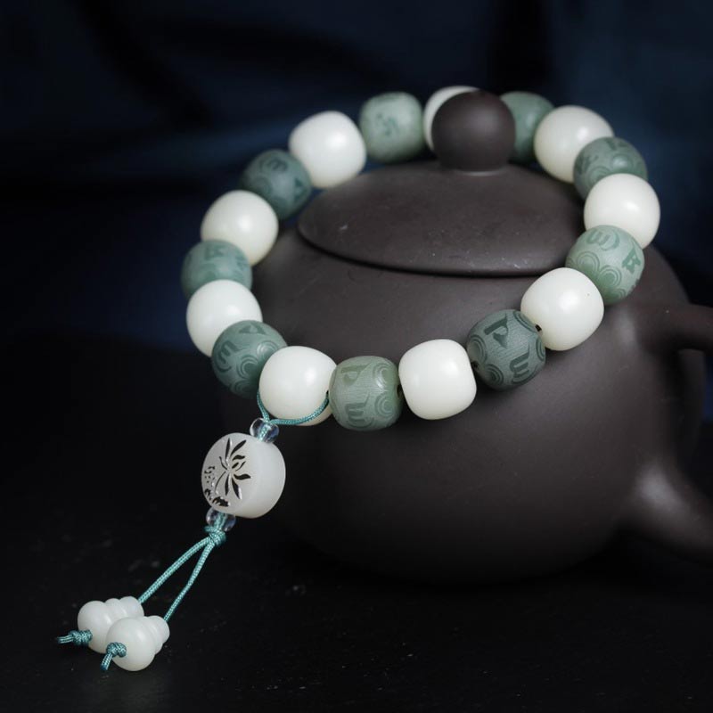 Nimara Ritual White Bodhi Six True Words Protection Bracelet
