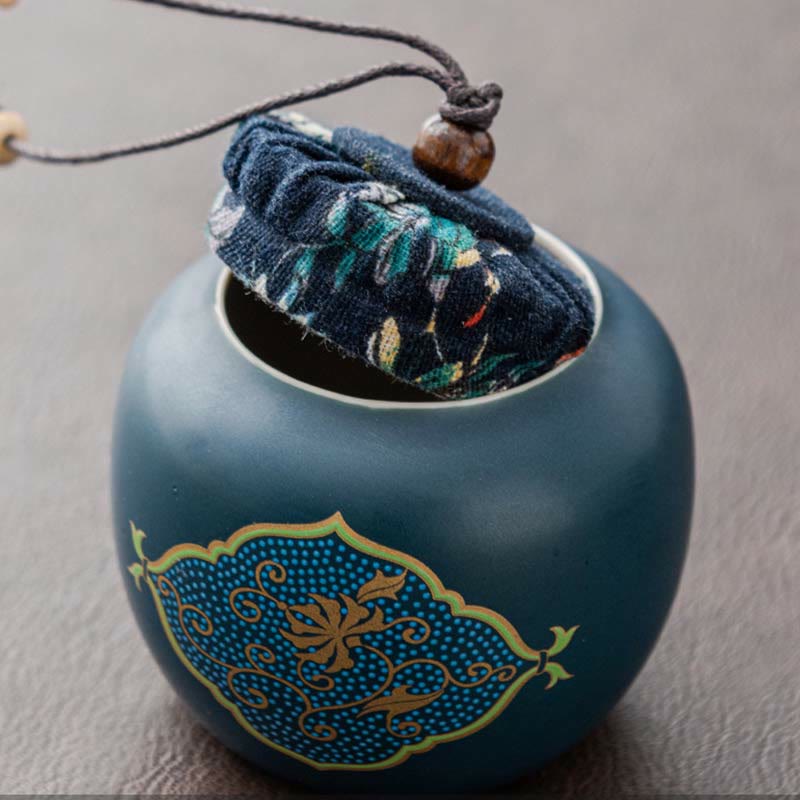 Nimara Ritual Flower Chinese Gongfu Ceramic Teapot Portable Outdoor Travel Tea Set Bag