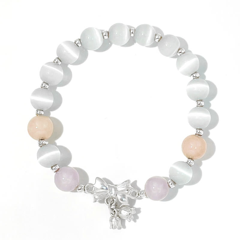 Nimara Ritual Cat's Eye Lavender Amethyst Rosette Charm Bracelet