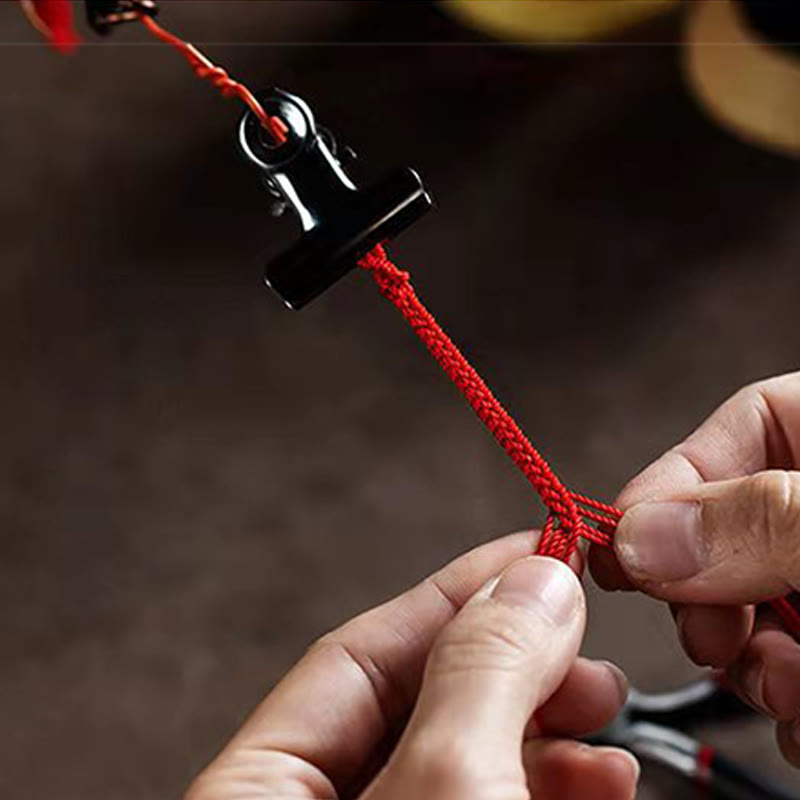 Nimara Ritual Handcrafted PiXiu Cinnabar Wealth Luck Braided Bracelet