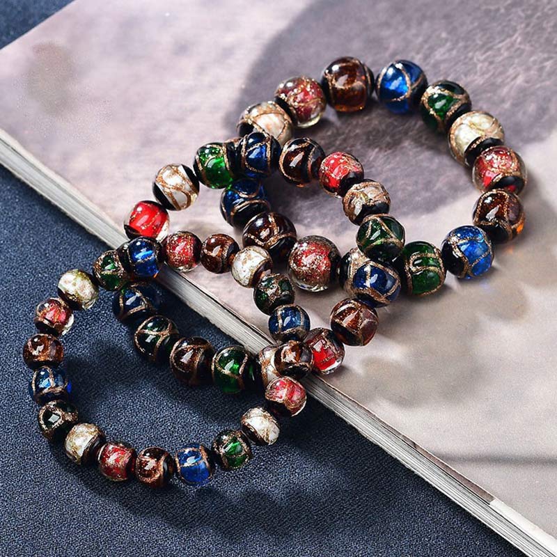 Nimara Ritual Colorful Liuli Glass Bead Luck Bracelet