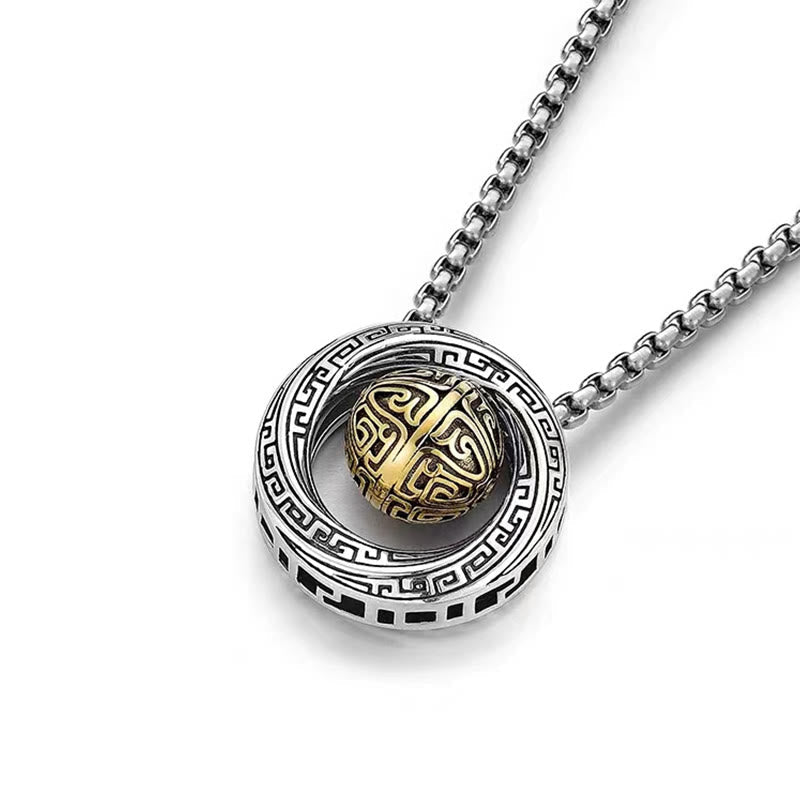 Cleanse The Aura Mobius Lucky Bead Copper Wealth Necklace Pendant