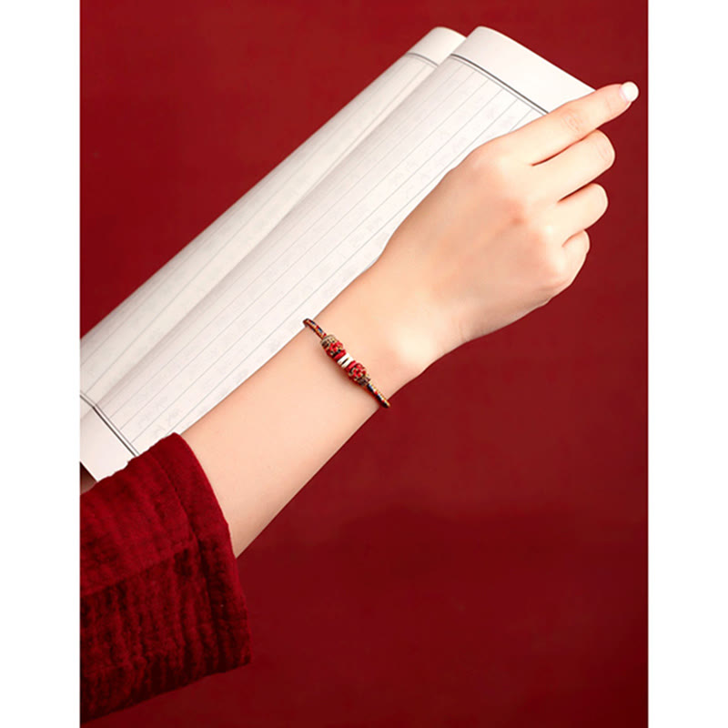 Nimara Ritual Handmade Dunhuang Color Luck Braid String Bracelet