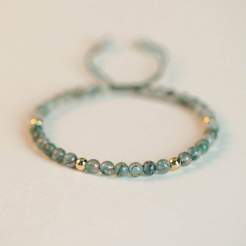 Nimara Ritual Moss Agate Lucky Balance Bracelet